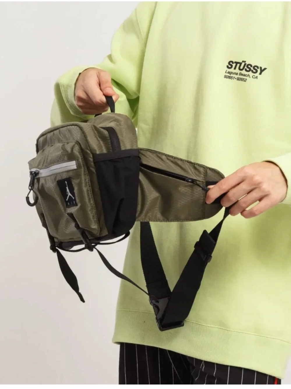 Jordan Brand Jumpman Air Crossbody Bag, Olive/green